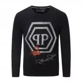fashion philipp plein cotton sweater pull homme  red-crowned crane